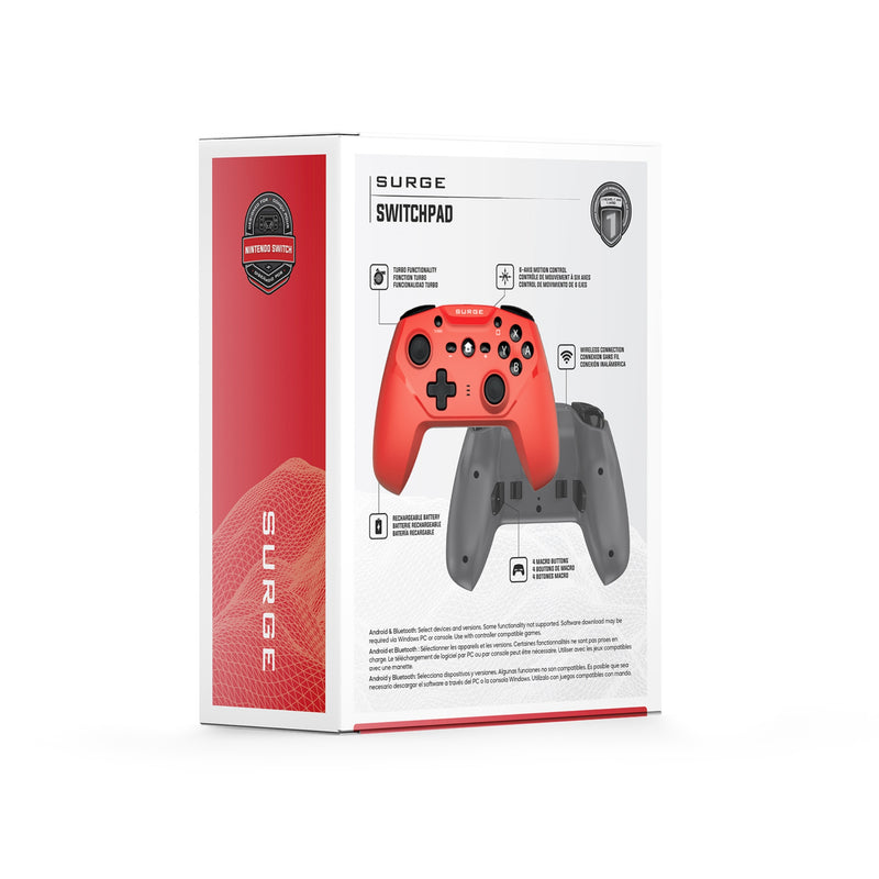 Surge Nintendo Switch Wireless Pro Neon Red Controller