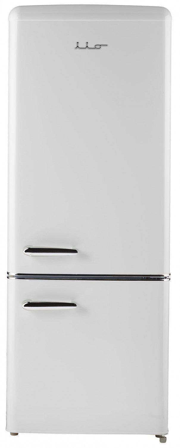 iio 7 Cu. Ft. Retro Refrigerator with Bottom Freezer in Frost White