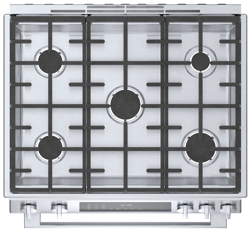 Bosch 4.8 Cu. Ft. 800 Series Slide In Gas Range HGI8056UC The