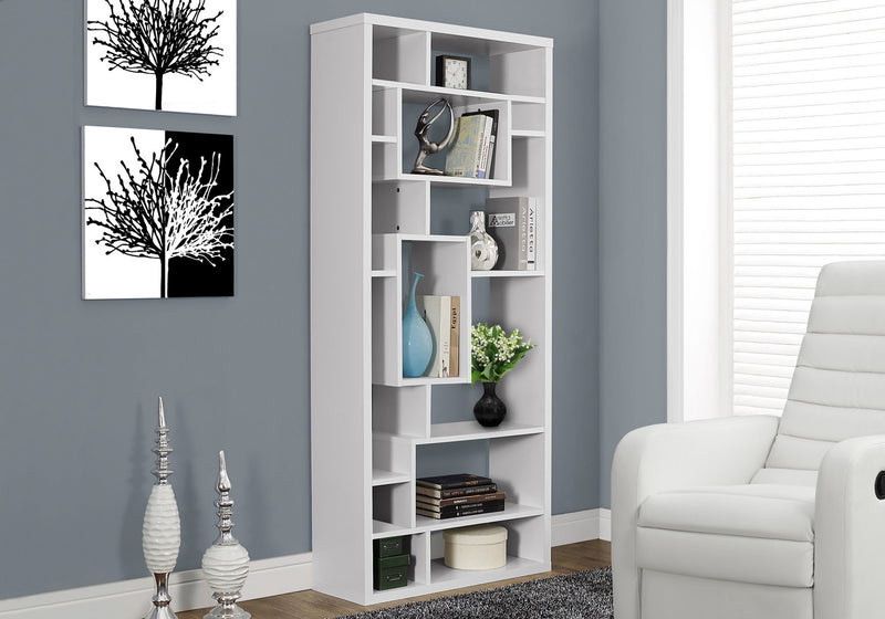 White on sale backless bookcase