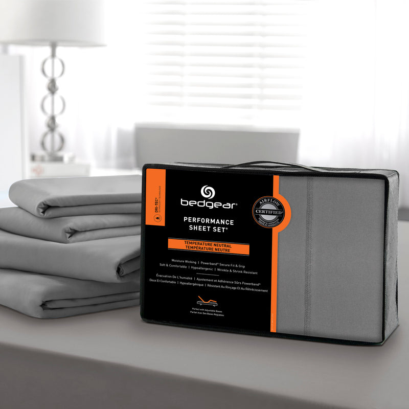 BEDGEAR Dri-Tec® 3-Piece Twin XL Sheet Set - Grey | The Brick