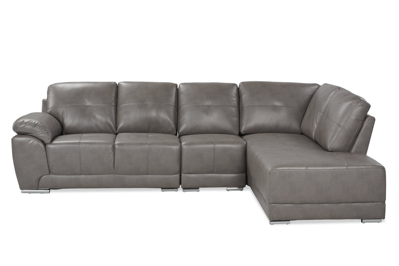 Leather sectional the deals brick