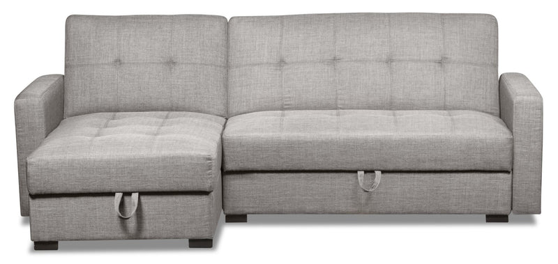 Drake Faux Suede Sleeper Sofa - Cement