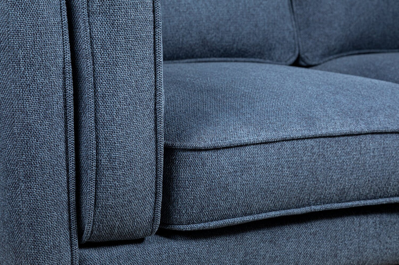 Kassia Linen-Look Sofa - Blue