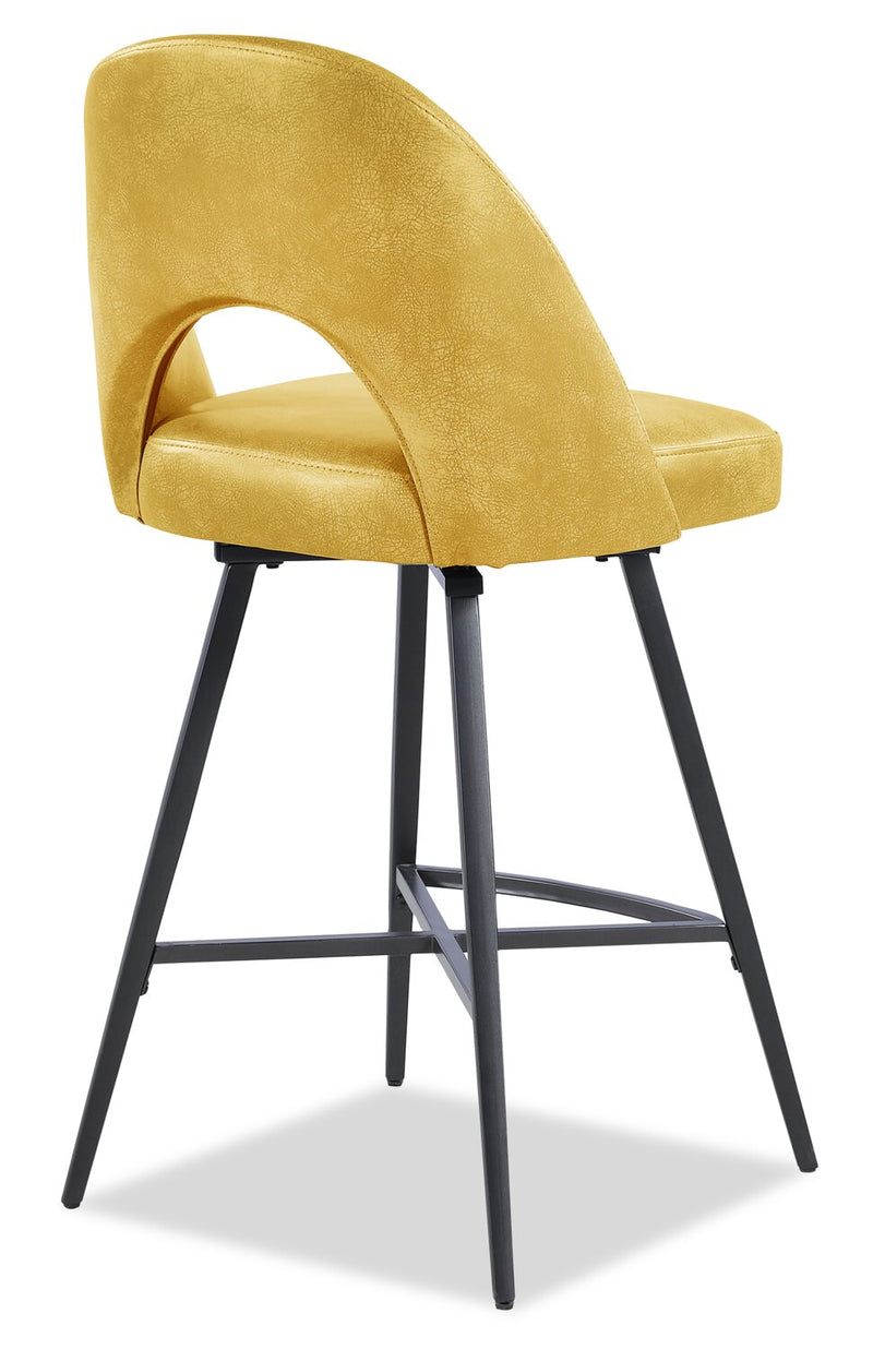 Yellow counter online height bar stools