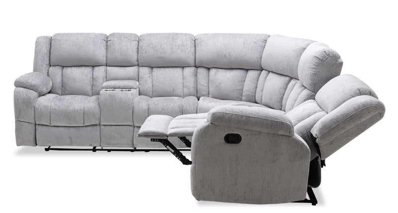 Reclining sectional deals with console