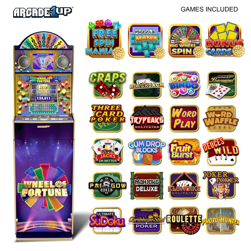 Arcade1Up Wheel of Fortune Casinocade Deluxe Arcade Game Cabinet