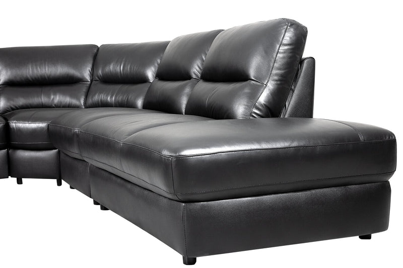 The brick black store leather couch