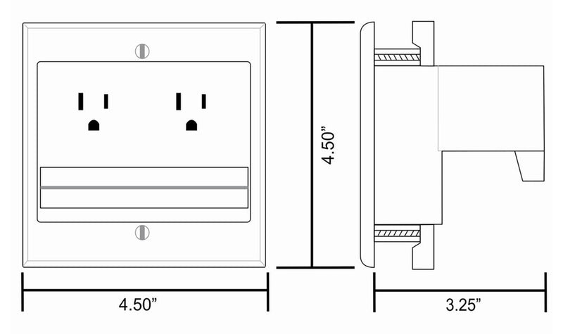 Hide TV Wires Kit ~ Model TWO-CK ~ PowerBridge ~ In Wall Cable Management  System