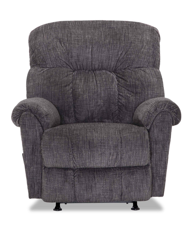 8527 Chenille Rocker Recliner Fighter Charcoal The Brick