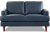 Hydeline Cassis Leather Loveseat - Navy