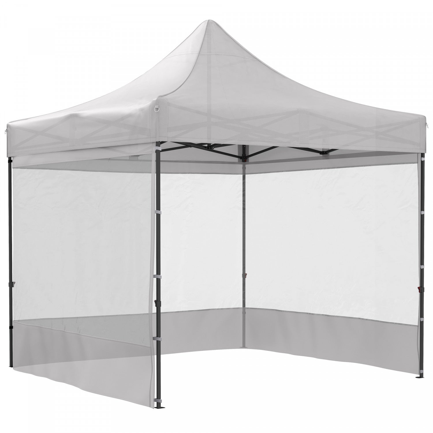 Outsunny 10' X 10' Pop Up Gazebo Canopy Tent With Sides, Height Adjustable