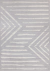 Forte Grey White Modern Striped Area Rug - 5'3