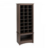 Twenty-Four Pair Shoe Storage Rack with Bottom Shelf - Espresso