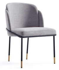 Manhattan Comfort Flor Fabric Dining Chair - Grey