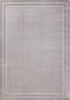 Ellie High-Low Textured Soft Polyester Grey Border Area Rug - 7'10