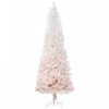 Homcom 6 Foot Artificial Christmas Tree With Metal Base Pink And White