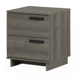 Cavalleri Nightstand with 2 Drawers - Grey Maple