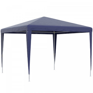 Outsunny 10x10ft Party Tent Portable Gazebo, Folding Garden Canopy Event Shelter Outdoor Sunshade Dark Blue