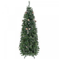 Homcom 6' Artificial Christmas Tree With Snow-dipped, Auto Open