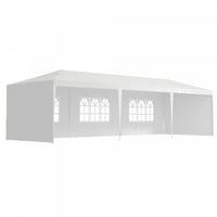 Outsunny 10' X 29' Party Tent, Canopy Tent With Sidewalls And Large Transparent Windows For Garden, 