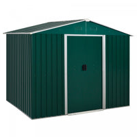 Outsunny 8' X 6' Outdoor Storage Shed, Metal Garden Tool Storage House With Lockable Sliding Doors A