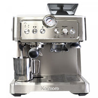 Kenmore Espresso Machine Stainless Steel Manual Tamp Coffee Maker - KKCMEMT