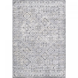 Darius Vintage Grey Diamond Area Rug - 6'7