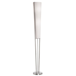 Dainolite Emotions 2 Light Floor Lamp Satin Chrome White Shade