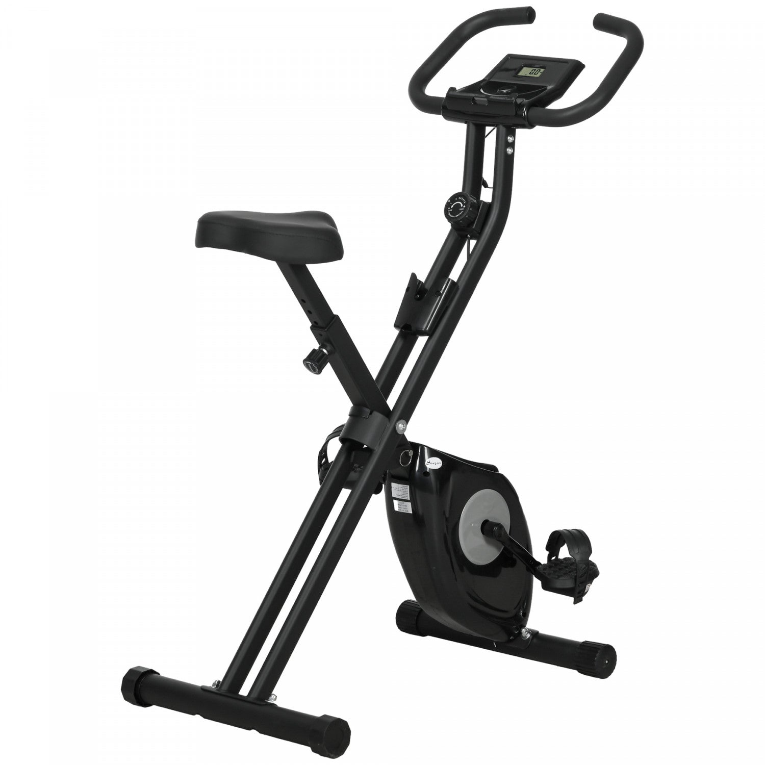 Soozier Foldable Exercise Bike With 8 level Magnetic Resistance Black The Brick