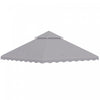 Outsunny 10' X 10' Gazebo Replacement Canopy Cover, 2-tier Gazebo Roof Replacement (top Only), Light Grey