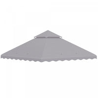 Outsunny 10' X 10' Gazebo Replacement Canopy Cover, 2-tier Gazebo Roof Replacement (top Only), Light