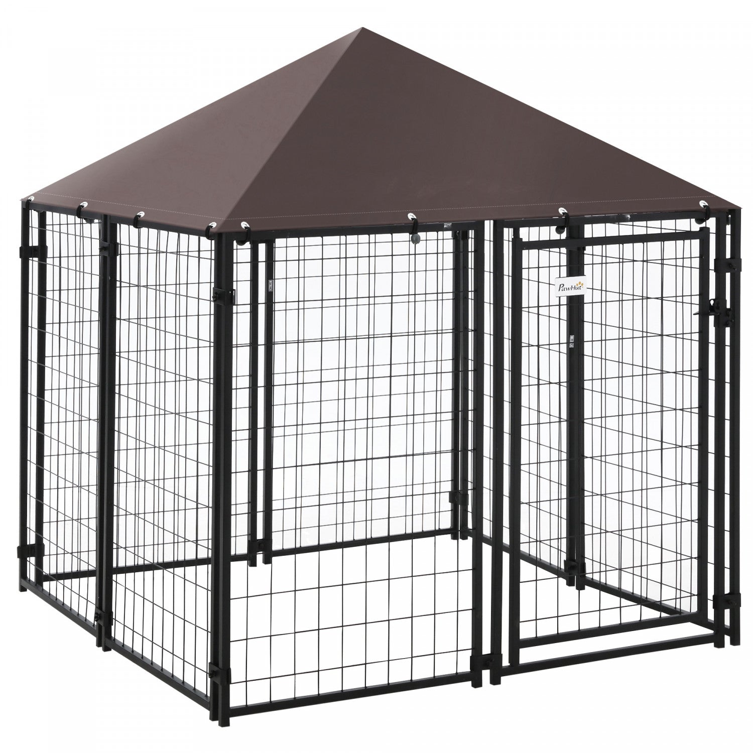 Pawhut Lockable Dog House Kennel With Water resistant Roof For Smal. The Brick