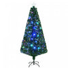 Homcom 6ft Prelit Fiber Optic Artificial Christmas Tree With 230 Tips And 24 Led Lights