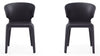 Manhattan Comfort Set of 2 Conrad Faux Leather Dining Chairs - Black