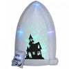 Homcom 7ft Inflatable Halloween Hunted Tomb With Project Light