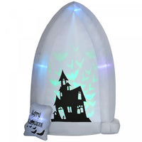 Homcom 7ft Inflatable Halloween Hunted Tomb With Project Light