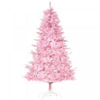 Homcom 6ft Artificial Christmas Tree With Automatic Open For Party Pink