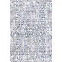 Darius Abstract Patch Blue Area Rug - 6'7