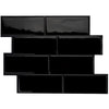 Smart Tiles Peel and Stick 4-Sheet 12 x 9 Backsplash - Metro Nero