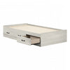 Ulysses Twin Mates Platform Storage Bed - Winter Oak