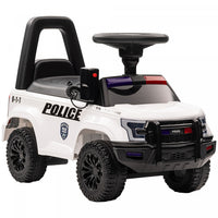 Aosom Kids Ride On Sliding Car With Hidden Under Seat Storage, Ride On Police Car For Toddler With M