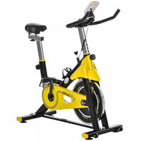 Soozier Stationary Exercise Bike, Indoor Cardio Workout Cycling Bike With Belt Drive Adjustable Resi