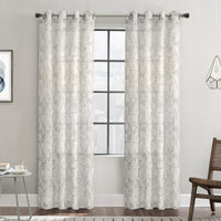 Habitat Jenny Grey Light Filtering Grommet Curtain Panel - 52 x 95