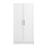 Elite Accent Storage Cabinet with Panel Doors & 3 Shelves - White