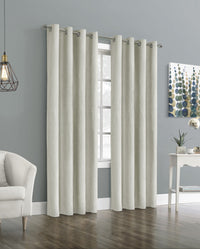 Thermaplus Ethan White Blackout Grommet Curtain Panel - 52 x 84