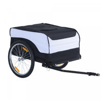 Homcom Bike Cargo Trailer Bicycle Luggage Carrier Cart With Cover White Black