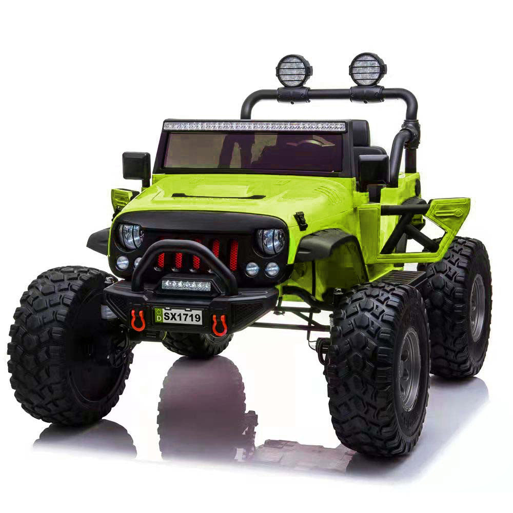 Kids On Wheelz Lifted Jeep Monster Edition Ride On Car 12v 2 Seater. The Brick