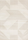 Hudson Modern Geometric Cream Beige Area Rug - 5'3