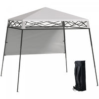 Outsunny 7' X 7' Garden Foldable Pop Up Gazebo Tent With Backpack & Adjustable Legs Outdoor Party Ca